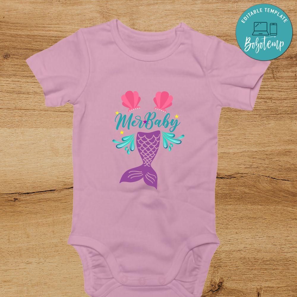 Merbaby Baby Onesie - Mermaid 1st Birthday Bodysuit