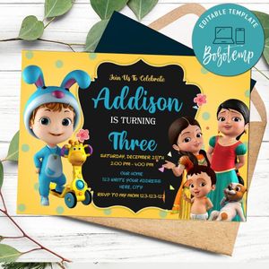 Infobells Invitation Template to Print at Home Instant Download