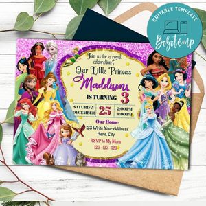 Character invitation Customizable Template Instant Download