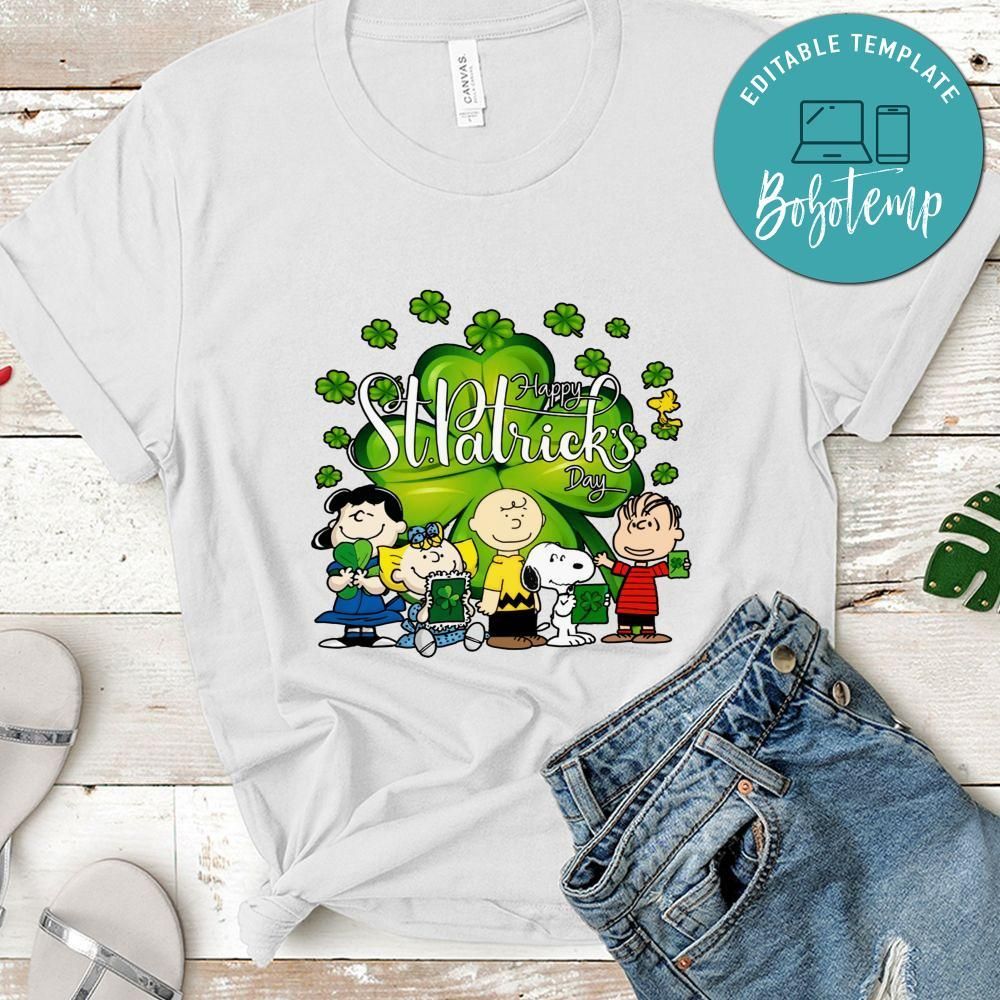 Snoopy Happy St Patrick's Day PNG file template