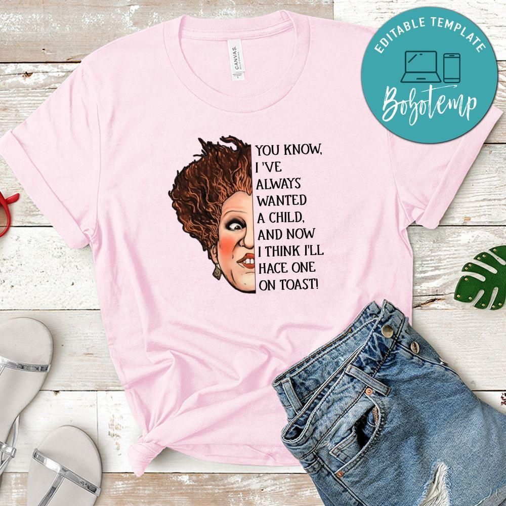 Wanted a Child Sanderson Sisters Witch Halloween T-Shirt