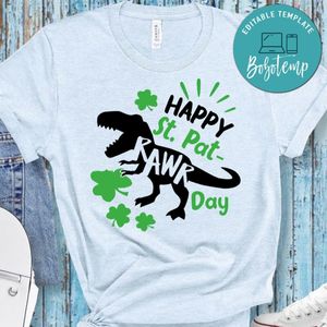 St Patrick's Day Dinosaur PNG file template