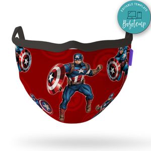 Printable Captain America Face Mask Digital File Instant Download
