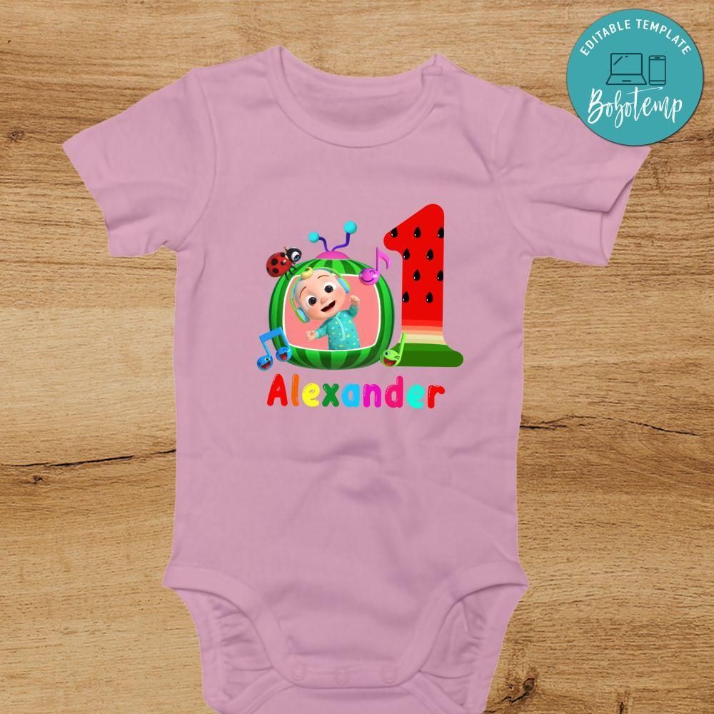 Boy Cocomelon 1st Birthday PNG file template