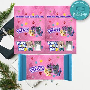 Girl Puppy Dog Pals Rice Krispie Treat Digital File Printable Instant Download