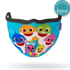 Printable Baby Shark Face Mask Digital File Instant Download