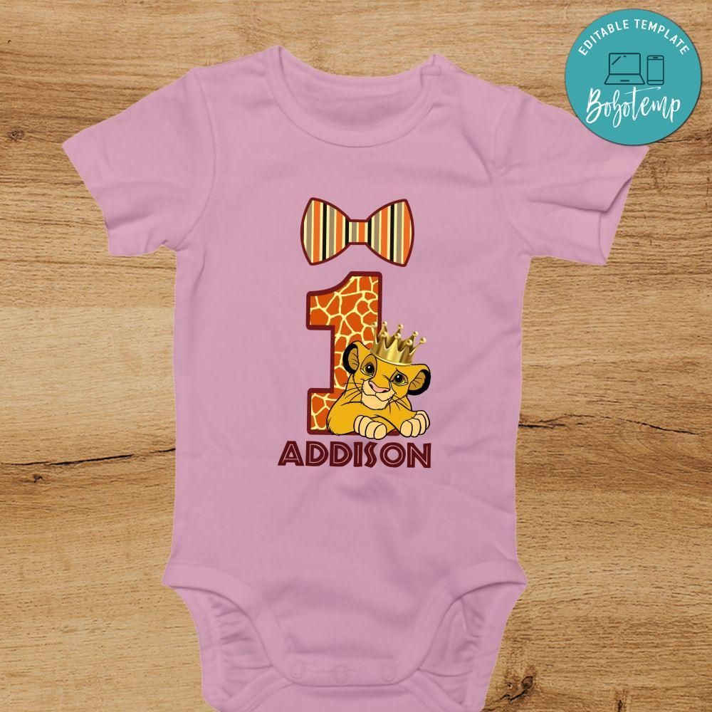 Lion King First Birthday PNG file template