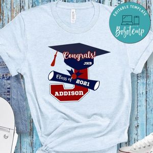 Congrats Custom Name Senior Class of 2021 T-Shirt