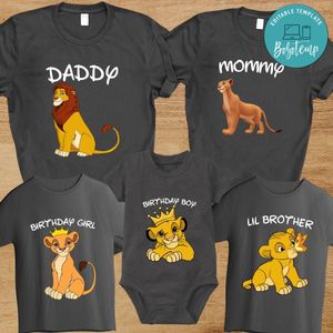 Bundle Lion King Birthday Family Trip Vacation PNG Shirt Design file template