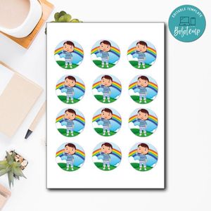 Editable Little Baby Bum Cupcake Toppers Instant Download