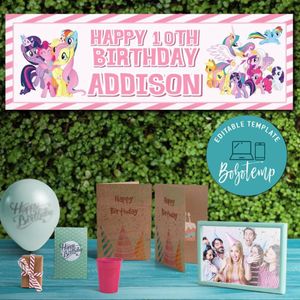 My Little Pony Birthday Banner Printable Instant Download