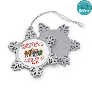 Roblox Pewter Snowflake Ornament Gift