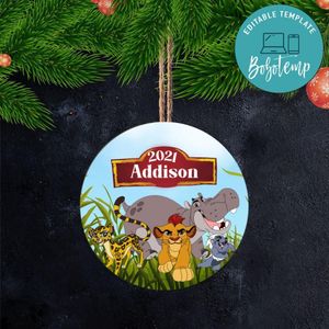 Lion King Christmas Wood Ornament Gift