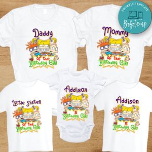 Rugrats Family Matching Birthday Shirts for Girl