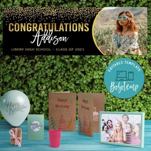 Graduation Class of 2021 Banner Printable Instant Download