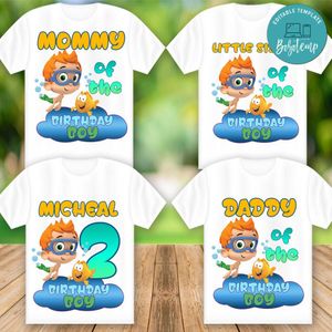 Printable Bubble Guppies T Shirts Family Templates Instant Download