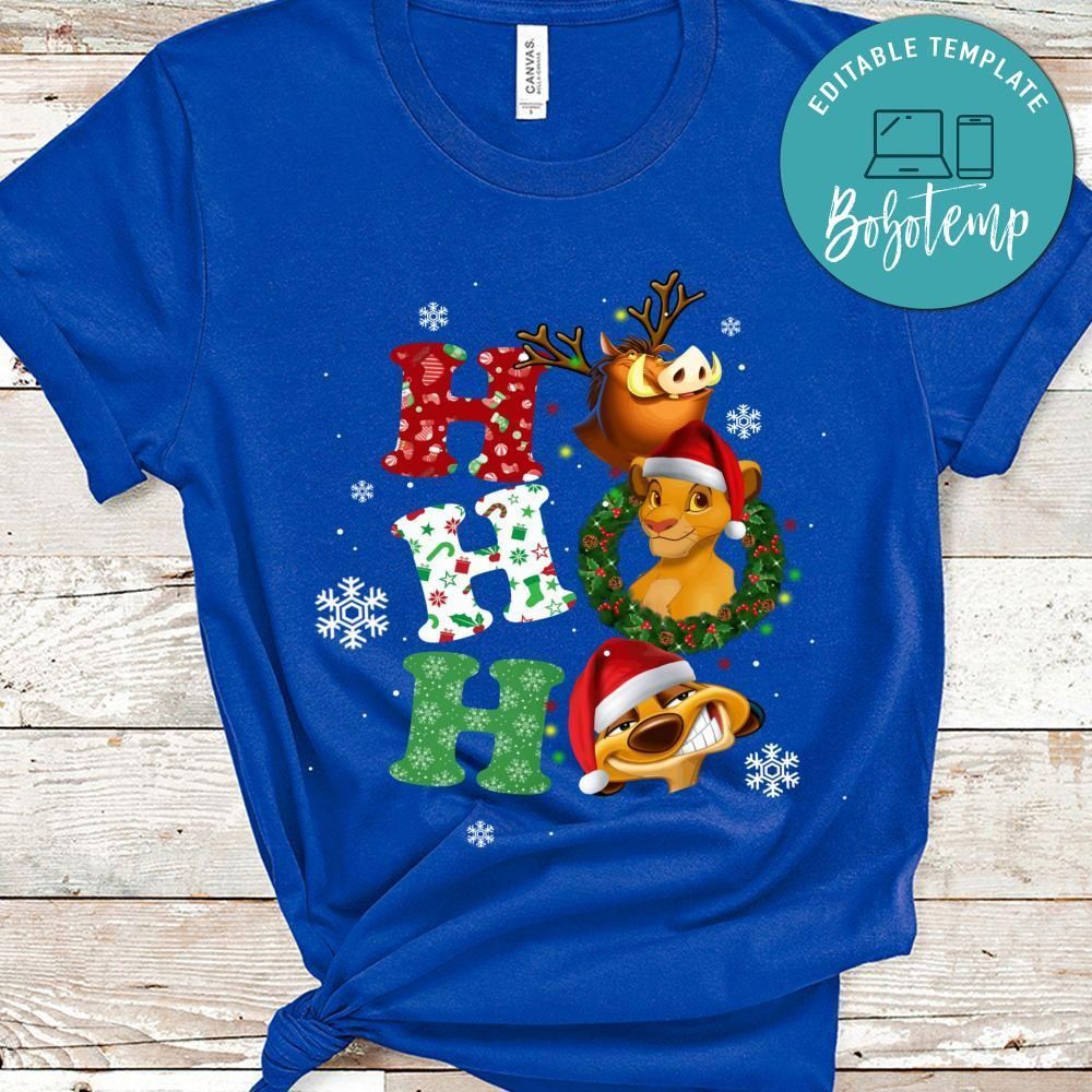 HO HO HO Lion King Christmas Shirt for Kids