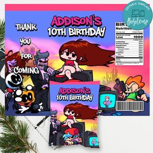 Friday night funkin Chip Bag Digital File Printable Instant Download