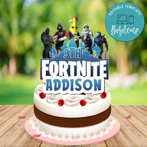 Peely Birthday Cake Topper Template Printable Instant Download