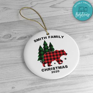 Polar Bear Polar Bear Christmas Ceramic Acrylic Ornament Gift for Family