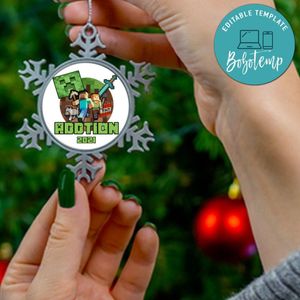 Minecraft Pewter Snowflake Ornament Gift