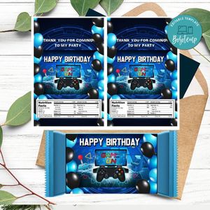 Game On hershey Candy Bar Wrapper Digital File Printable Instant Download