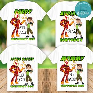 Printable Ben 10 T Shirts Family Templates Instant Download