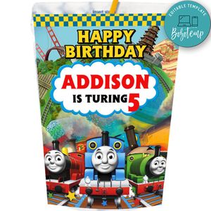 Thomas Train and Friends Capri Sun Birthday Labels Digital File Printable Instant Download