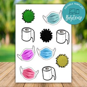 Printable Quarantine Birthday Cupcake Toppers Instant Download