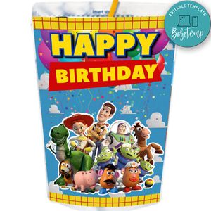Toy Story Capri Sun Birthday Labels Digital File Printable Instant Download