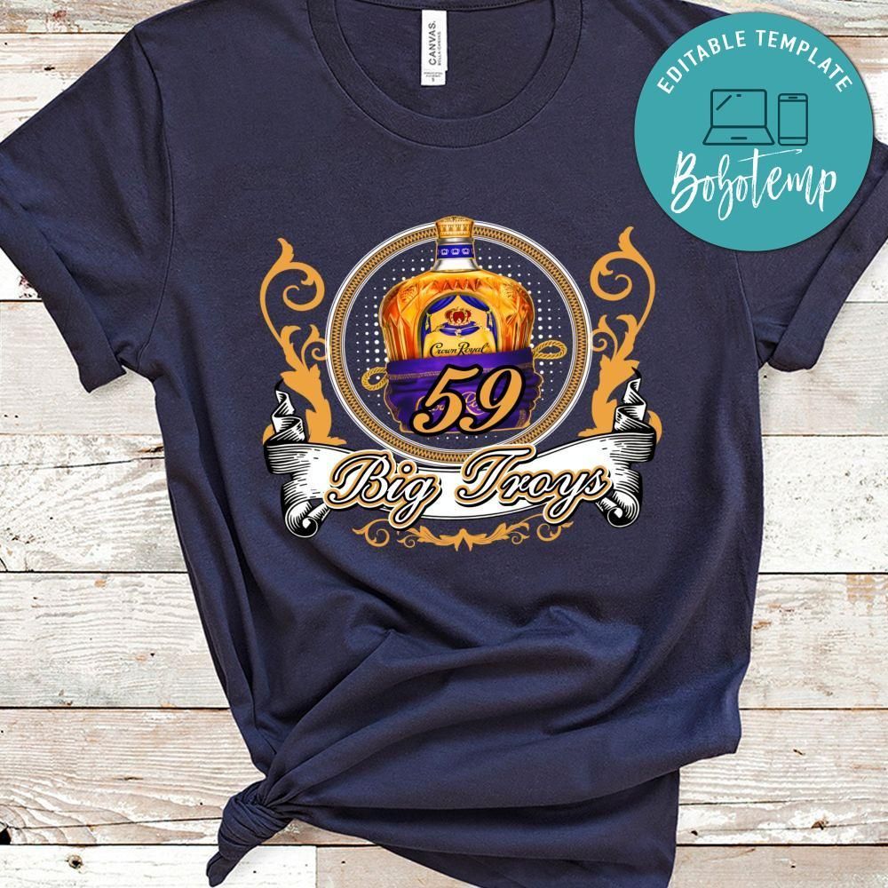 Crown Royal Custom Name Birthday PNG file template for Men