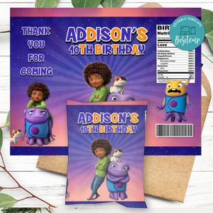 Dreamworks home Chip Bag Digital File Instant Download