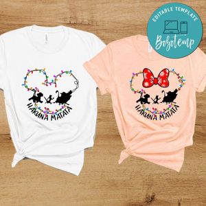 Hakuna Matata Disney Christmas Matching PNG file template