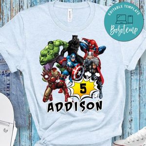 Super Heroes Avenger Birthday Boy T-Shirt
