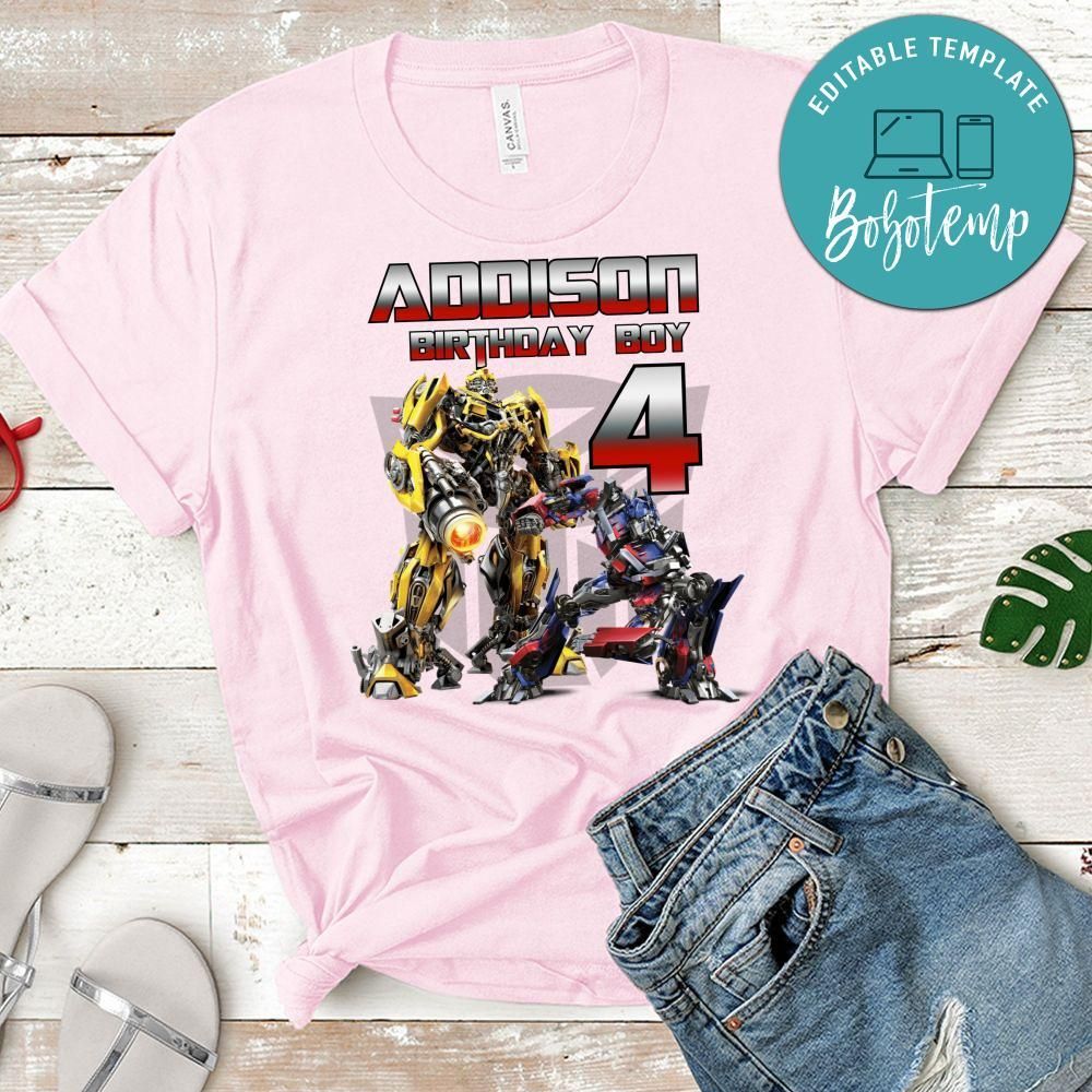 Custom Rescue Bots 5th Birthday Shirt for Boy