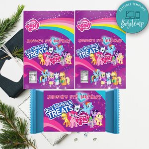 My Little Pony Rice Krispie Treat Digital File Printable Instant Download