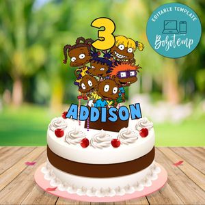 African Rugrats Birthday Cake Topper Template Printable Instant Download