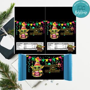Baby Yoda Star Wars Candy Bar Digital File Printable Instant Download