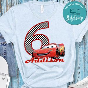 Disney Cars 3 Birthday PNG file template for Boy