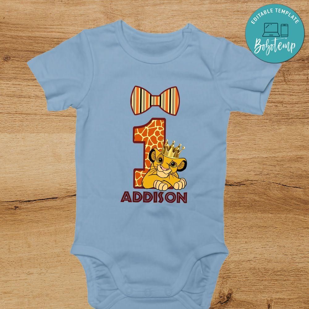 Lion King First Birthday PNG file template