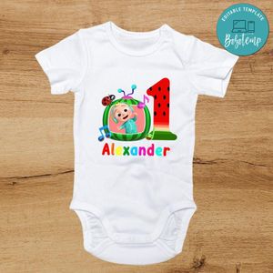 Boy Cocomelon 1st Birthday PNG file template