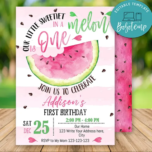 Watermelon Invitation Template