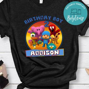 Custom Pocoyo 2nd Birthday Shirt for Boy