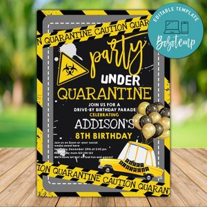 Customizable Social Distancing Party No One Invited Template Instant Download