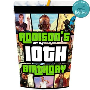 GTA Capri Sun Labels Digital File Printable Instant Download