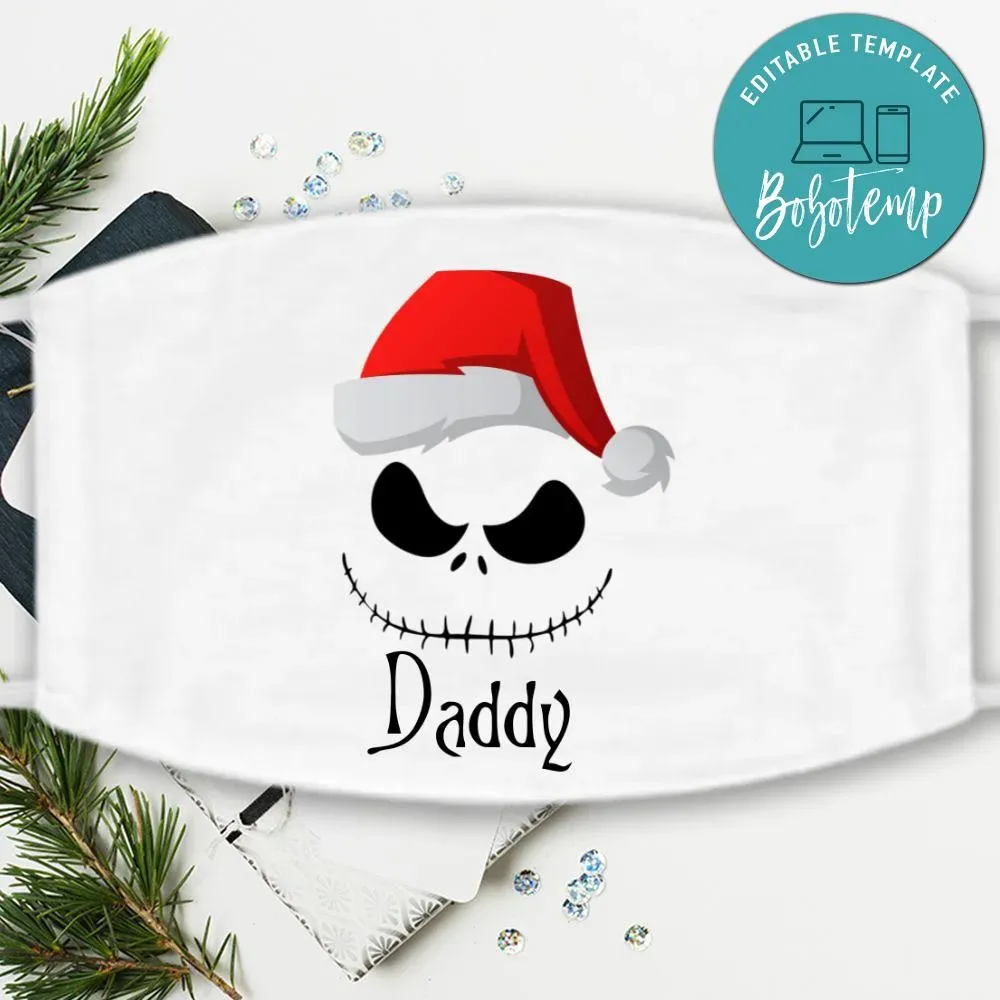 The Nightmare Before Christmas Daddy Washable Face Mask | Bobotemp