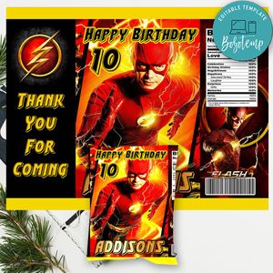 Flash Birthday Chip Bag Digital File Instant Download