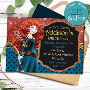 Brave Invitation Template to Print at Home Instant Download