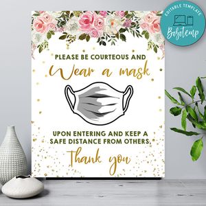 Social Distancing 6 Feet Apart Sign to Print at Home Instant Download