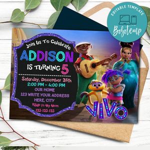 Vivo Movie Invitation Customizable Template Instant Download